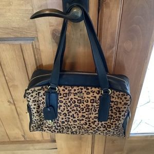 Fossil Animal Print  Zippered Satchel